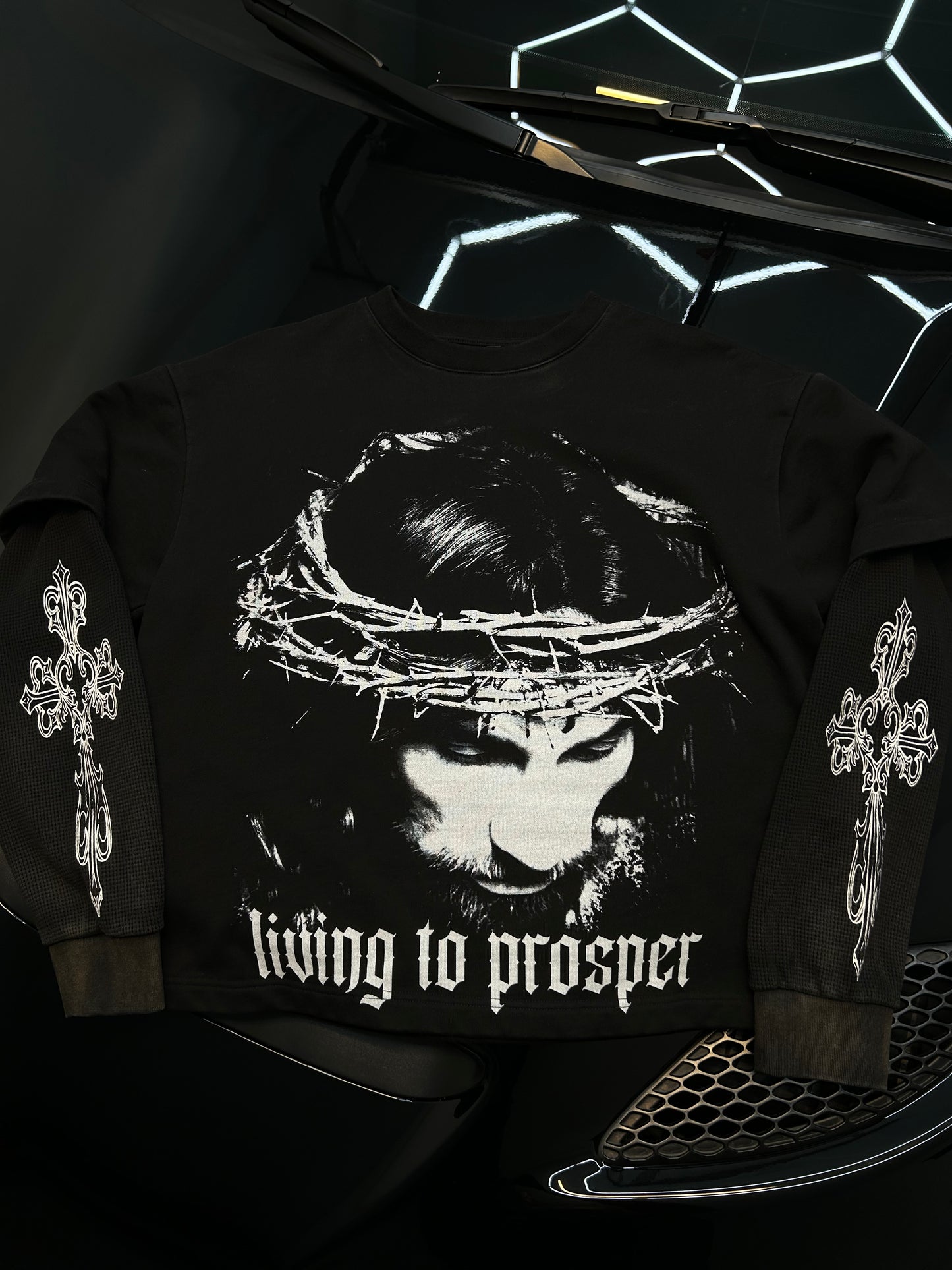 “He Has Risen” Double Layer Tee